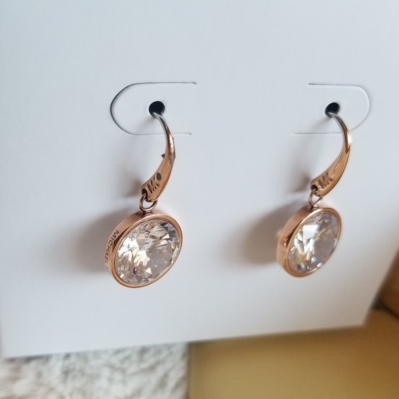 NIB* Michael Kors Rose Gold Earrings* - Picture 2 of 5